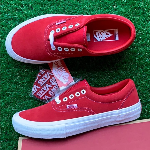VANS ERA PRO SUEDE RED/WHITE Men’s - Picture 8 of 16